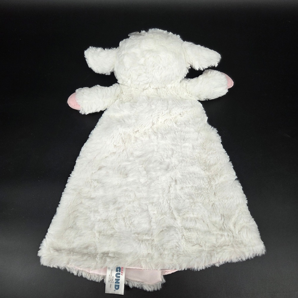 Baby GUND Winky Lamb Huggybuddy White Pink Sheep Security Blanket Lovey 4034130 - Picture 3 of 4
